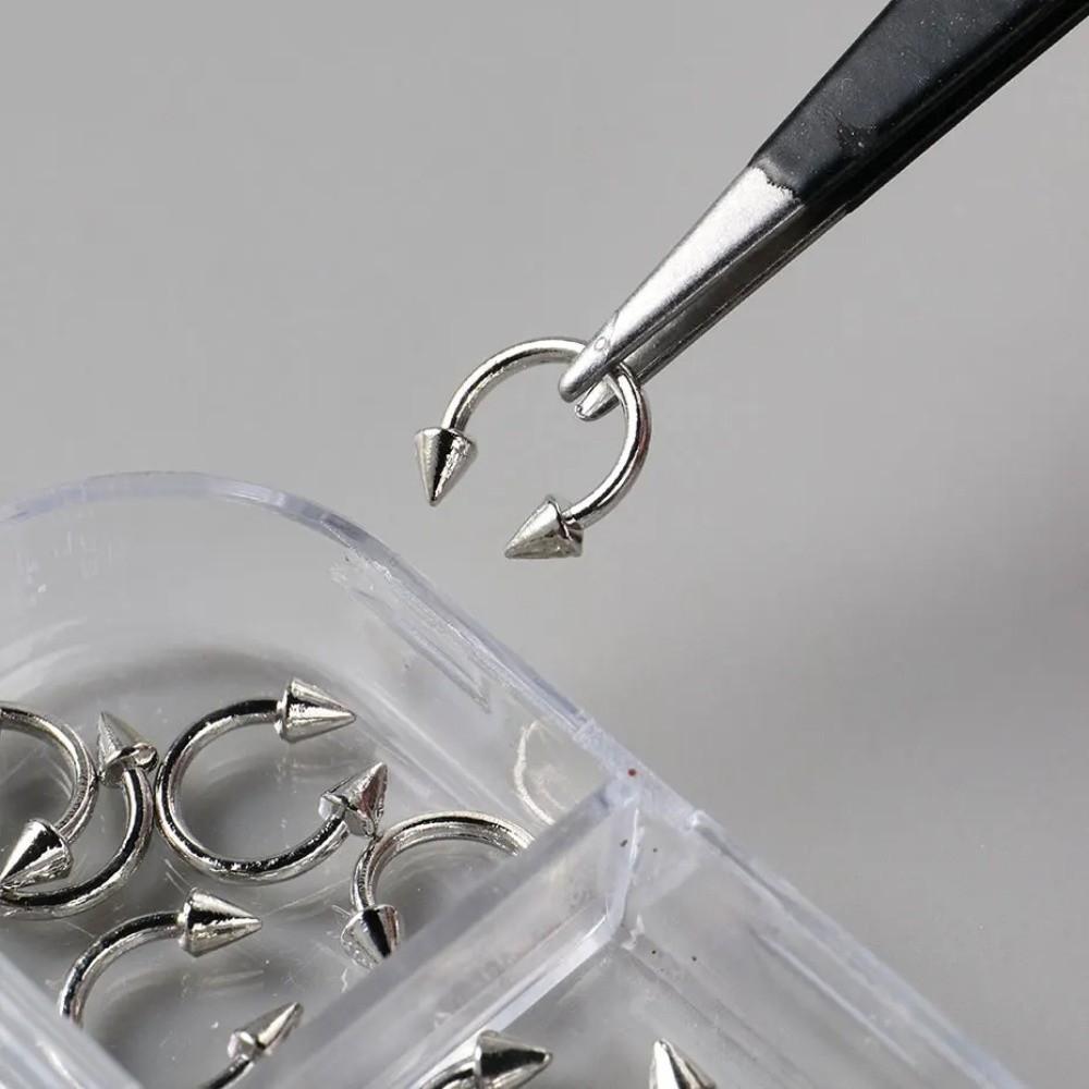 New 12 Grids Nail Charms Silvery Golden Alloy Nail Decor Y2K Self-Adhesive Manicure Accessories