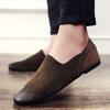 Fashion NPEZKGC Comfortable Soft Suede Men Loafers Cow Genuine Leather Fashion Brand Mens Flats Driving Shoes Plus Size 45 46 47