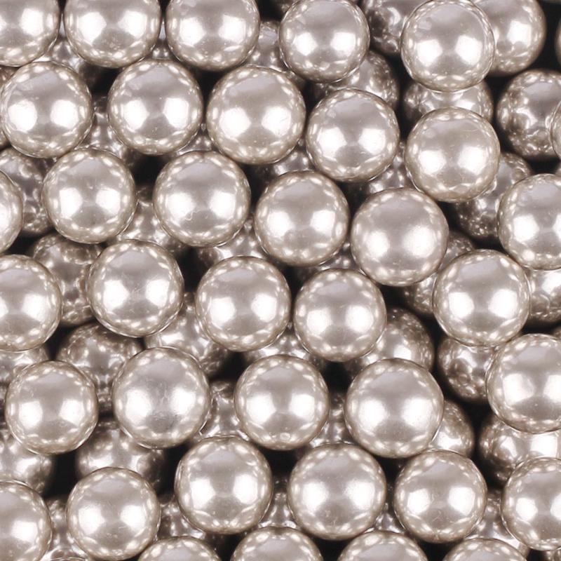 Decorações de Bolo de Pérolas de Açúcar Brancas, Douradas e Prateadas - Bolinhas Redondas para Confeitaria, Sorvete e Panificação - Pérolas de Açúcar Coloridas Mistas em Forma de Agulha.