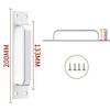 Balcony Glass Sliding Door Handle In Aluminum Alloy With Wooden Style Designed To Prevent Rust And Stability With Screws