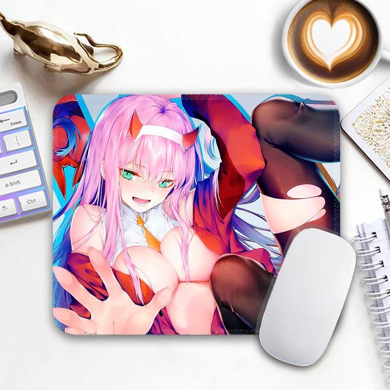 Anime Kawii Standard Mouse Pad D_DARLING in the F_FRANXX Zero Two Gamer Small Mousepad Travel Mouse Mat Non-Slip Mousemat