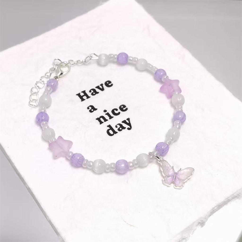 Mori Style Starry Sky Crystal Butterfly Bracelet - Elegant, Versatile Fairy Design for Women and Best Friends