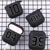 Fashion Black Number football With Hook For Airpod Pro 3 Pro2 Black Cover Silicone Case for Apple Airpods 2 1 Earphone Cases
