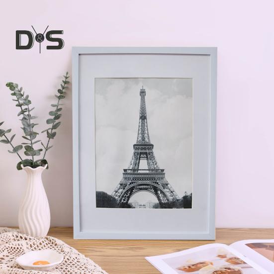 Wall Mount Photo Frame Modern Picture Art Painting Poster Display Frame Home Office Bedroom Rectangle Wall Hanging Desktop Photo Holder