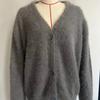 Women's Knitted Casual Cardigan Autumn Winter Fashion V-neck Long Sleeved Loose Sweater Lazy Style Solid Color Single Breasted Jacket