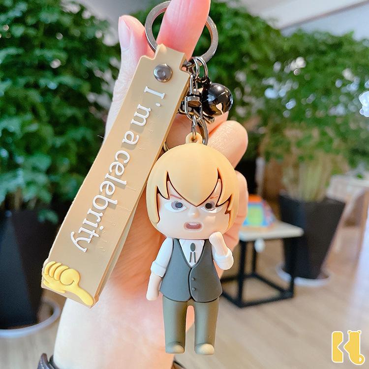 Detective Conan Anime Edogawa Konan Hattori Heiji Fashion Cartoon Doll Keychain Bag Keyring Pendant Accessories Birthday Gift