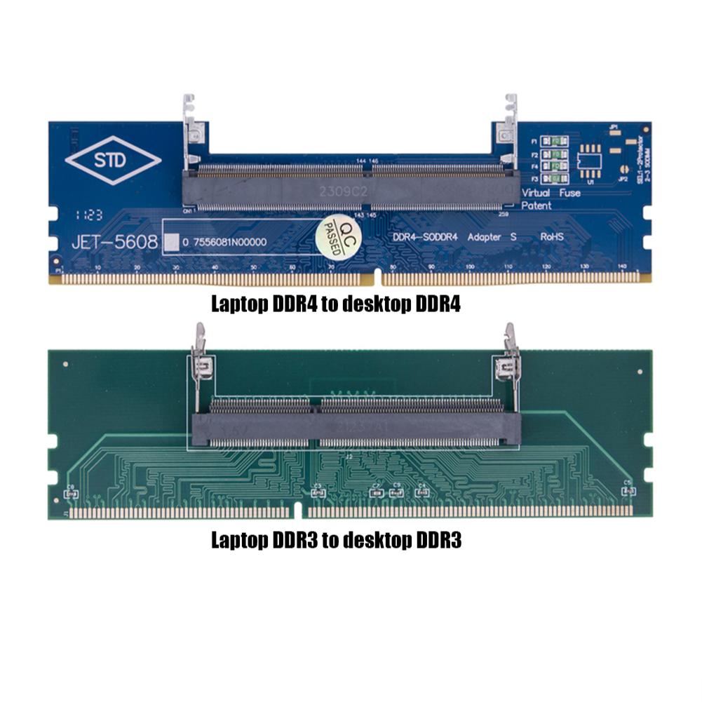 DDR3 DDR4 Laptop To Desktop Memory Adapter Card SO-DIMM To PC DIMM Memory RAM Connector Cards Notebook To PC Computer Converter