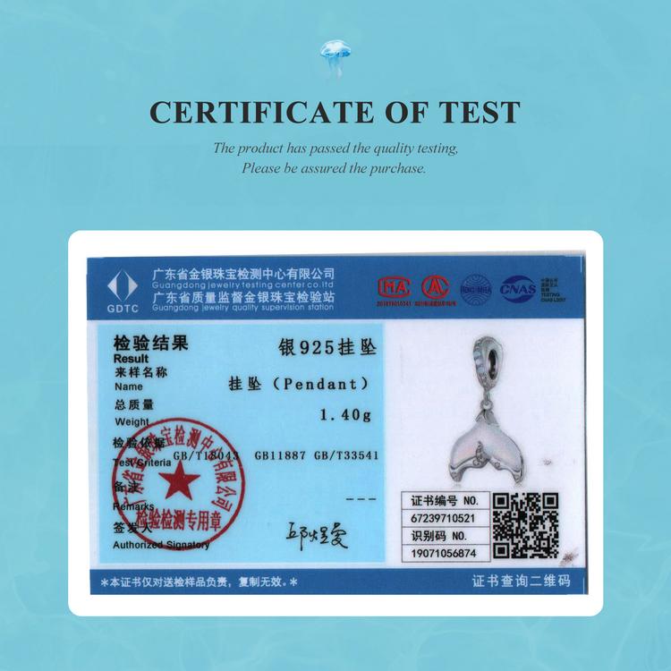 BAMOER 925 Sterling Silver Breloc de meduze Curcubeu Pandantiv coadă de sirenă Margele de vis de ocean se potrivesc DIY Brățară Colier Bijuterii