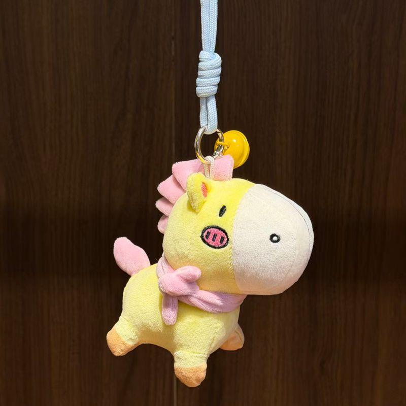 

1Pcs Backpack Hanging Accessories 2026 New Plush Doll New Year S Mascot Of The Year Of The Horse Plush Pony Pendant Toy Gifts A4