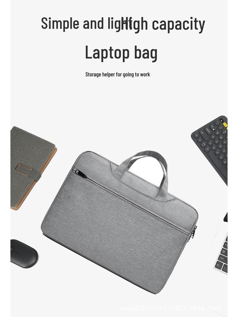 14-Inch Multi-Layer Laptop Briefcase: Business & Storage Solution