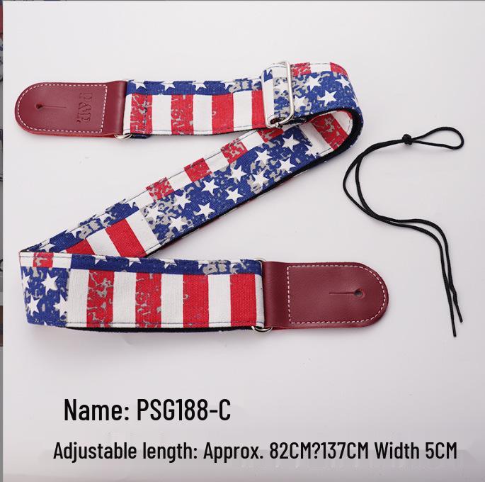 PU Leather Guitar Strap: Acoustic, Electric & Classical - No-Hole, Widened Shoulder Design