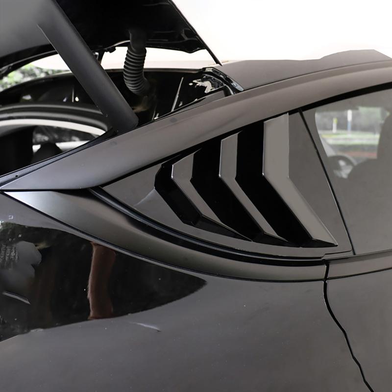2Pcs/set Car Side Window Spoiler Cover Rear Triangle Window Sunshade For Tesla Model Y
