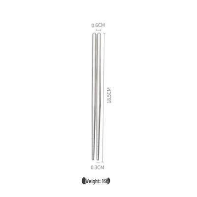 Non-slip Round Stainless Steel Chopsticks