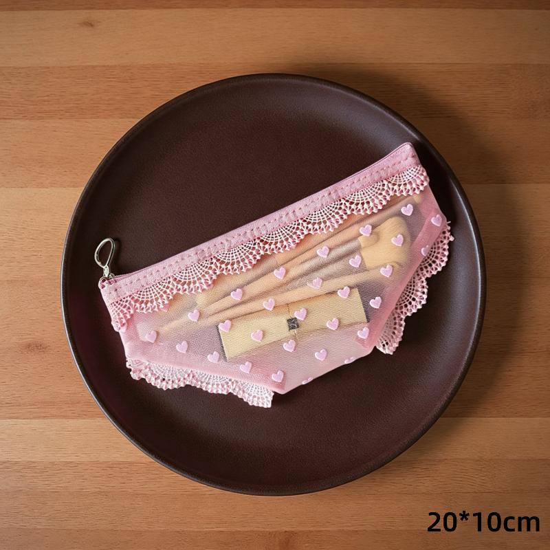 Unique Lace Mesh Briefs Shape Cosmetic Bag Portable Zipper Makeup Bag For Cosmetics Beauty Tools Toiletry Bag Storage Pouch