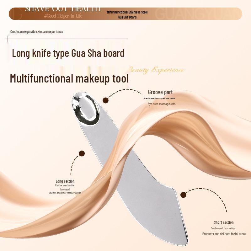 Stainless Steel Facial Gua Sha Board for Lifting and Massage