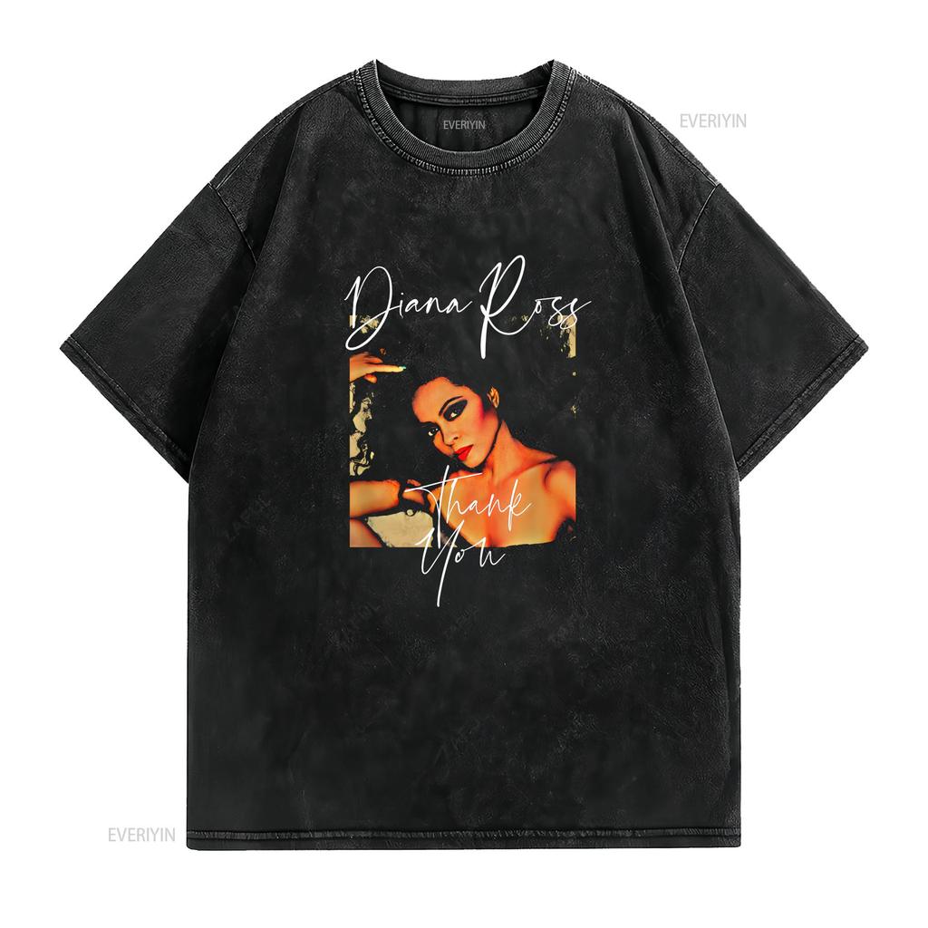 Diana Ross T Shirt arT Thank You new HOT best vintage Washed Unisex Stretched Top For Everyday Wear Breathable Casual Soft