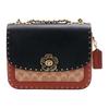 Madison 24 Camellia Logo Turnlock Shoulder Bag Women Shoulder Bag Embroidered-Red Black CW454-B4WG4