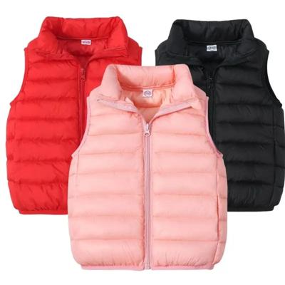 Colete de inverno para meninos, jaqueta casual com gola alta, colete infantil, moda coreana, roupas para meninas, coletes