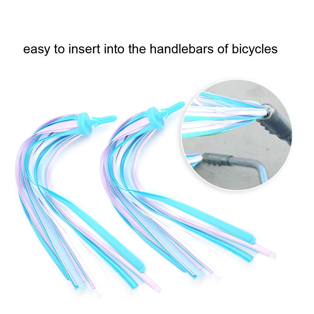 1 Par Fitas de Borla para Bicicleta Streamers de Guidão Criança Menino Acessórios para Bicicleta Scooter Azul Celeste