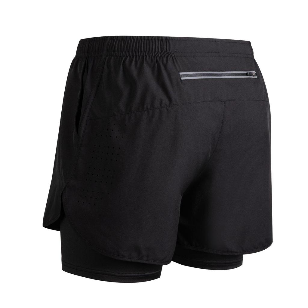 Men's Quick-Dry 2-in-1 Running Sports Shorts with Anti-Exposure Liner