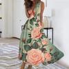Women's Long Dress Maxi Dress Casual Dress Swing Dress A Line Dress  Fashion Streetwear Outdoor Date Print Sleeveless V Neck Dress