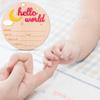Wooden Hello World Newborn Sign, Cute Birth Announcement Board Baby Announcement