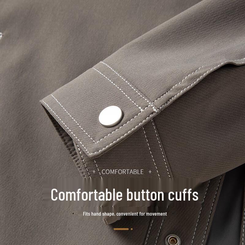 Xuezhongfei Herren Freizeit Frühjahrsjacke mit Kragen