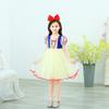 2019 Children's Snow White Skirt Girls' Little Girl Summer Dress New Cotton Short Sleeve Bubble Sleeve Dress