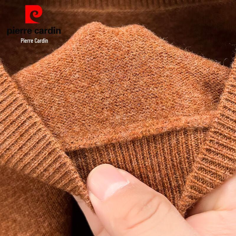 Pierre Cardin Men's Solid 100% Wool Mock Neck Sweater