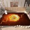 Luxurious B-bitcoin Logo Room Mats Retro Multiple Choice Living Room Kitchen Rug Non-Slip Welcome Rug