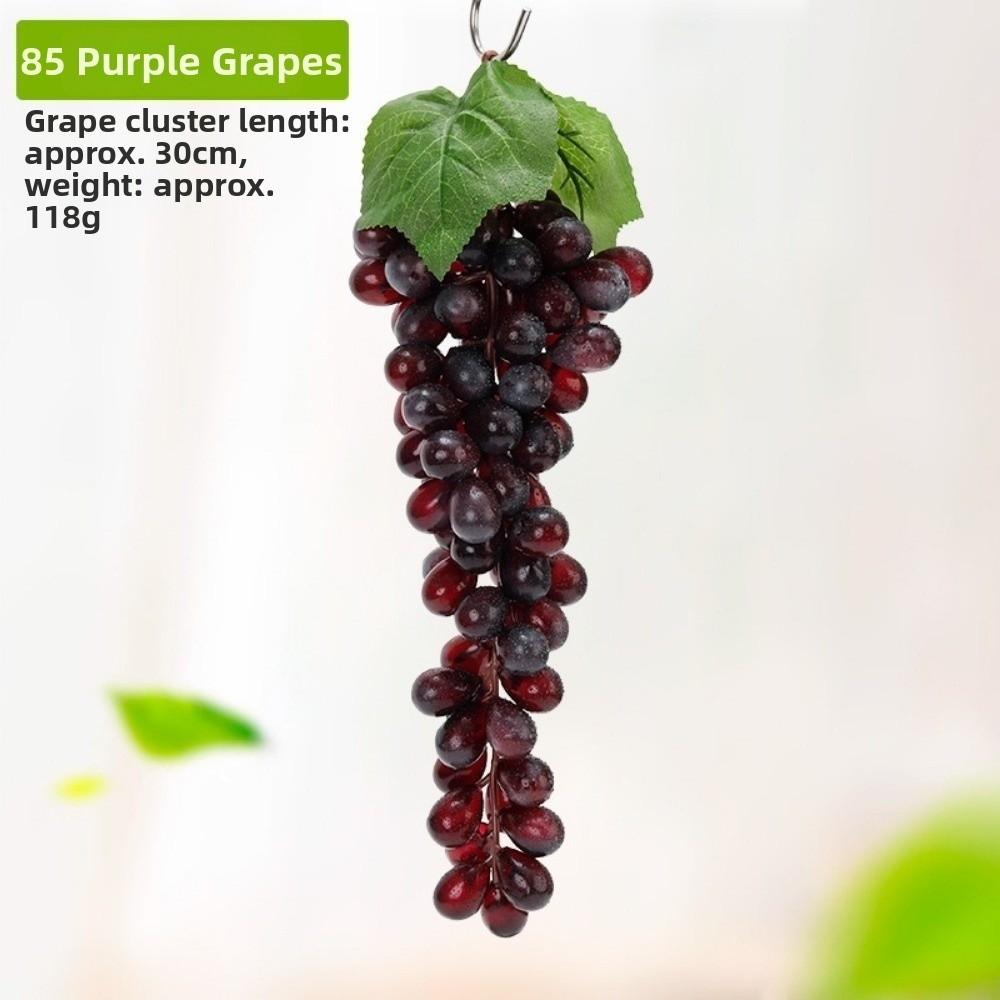 Realistic Artificial Grapes Bunches Decorative Simulation Artificial Faux Fruits Green Grass Fake Grape Bundles