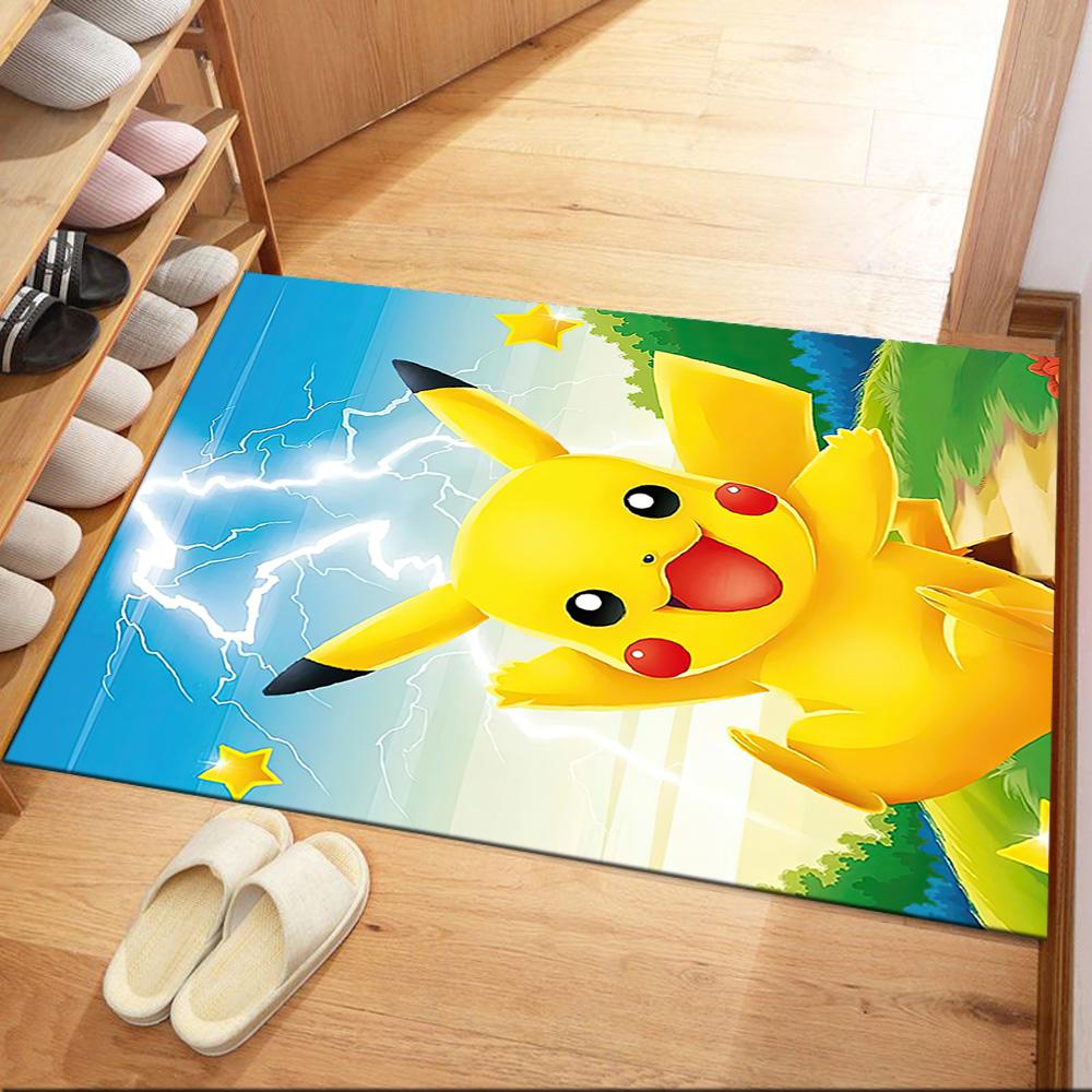 Pikachu Minimalist Artwork Square rugs are a great choice for living rooms, bedrooms, home décor, and as gifts.