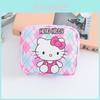 Hello Kitty Kuromi Cinnamoroll Kimono Checkered Pattern Portable Makeup Bag