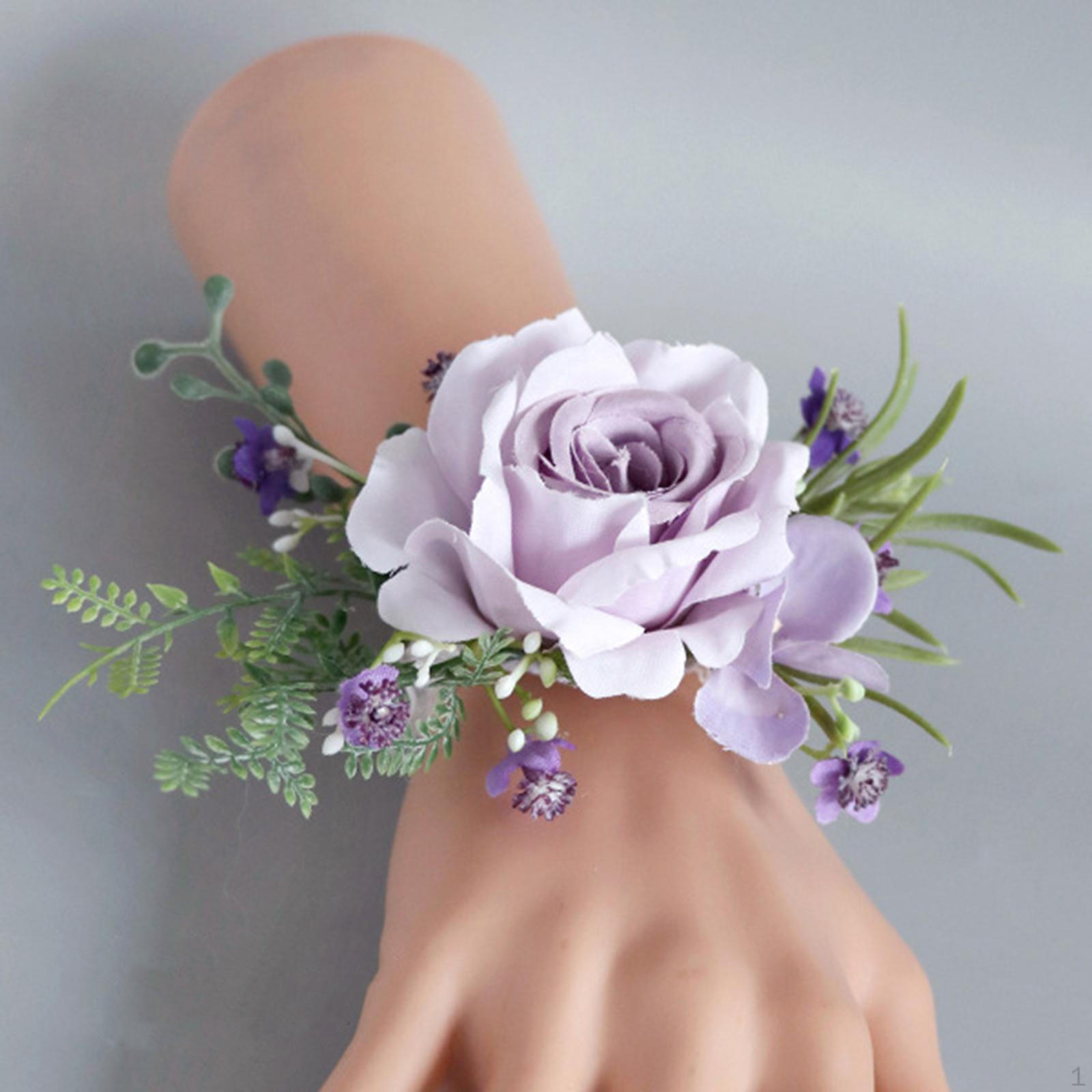 

Искусственный цветок на запястье корсаж ручной бутоньерка DIY свадебный декор браслет ремешок для Style B