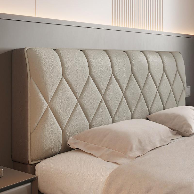 Luxury PU Leather Bed Headboard Cover Thicken Quilted Bed Head Cover All-inclusive Bedside Bed Back Dust Protector Cover