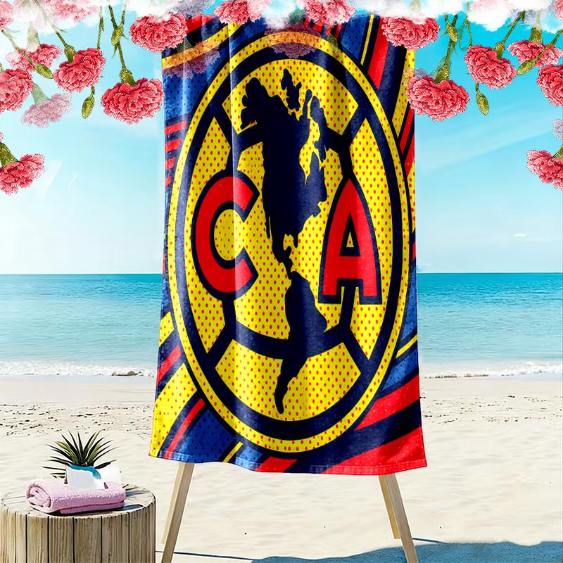 Club America Print Beach Towel, Large Soft Quick Dry Towel for Beach Camping Swimming