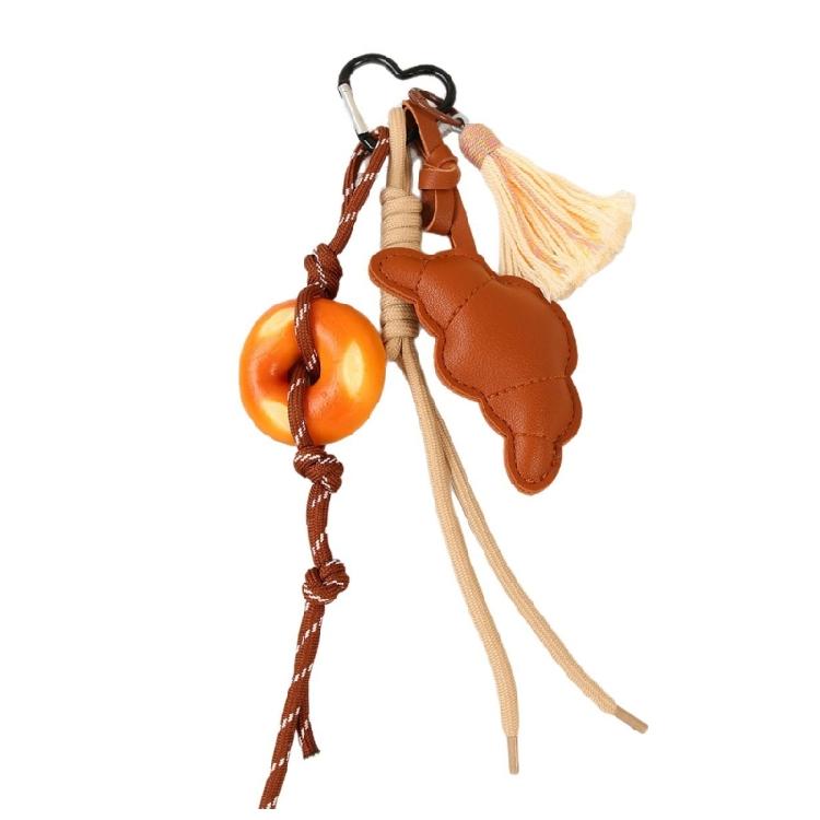Doughnuts Braided Keychain Bag Charm Purse Handbag Bag Accessories Backpack Pendant Charm Car Keychain Hanging Ornament 1