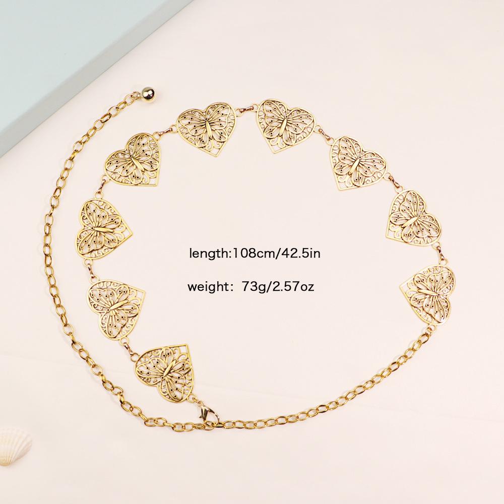 Lover Heart Tassle Waist Chain Belt for Women Punk Gothic Y2K Dress Jeans Waistband