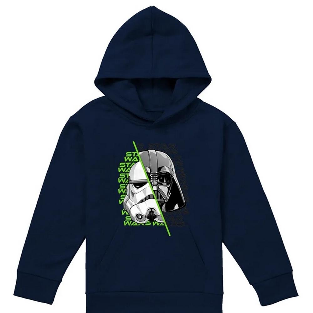 Star Wars: Return Of The Jedi Childrens/Kids Stormtrooper Darth Vader Helmet Split Hoodie
