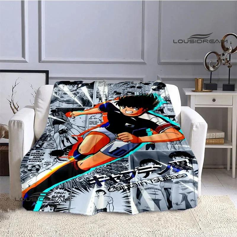 Coperte del cartone animato Captain Tsubasa coperta da picnic Coperte calde in flanella Morbida e confortevole fodere per letto Regalo di compleanno
