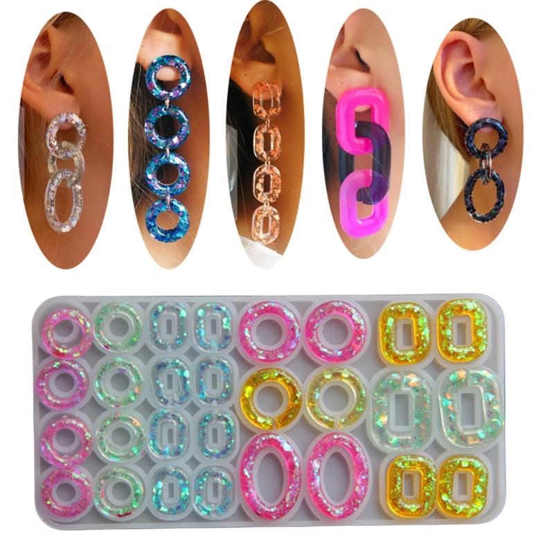 Multi Circle Theme Silicone Moulds Crafting Moulds for Crafting Ear Accessories Suitable for Gifts and Celebrations