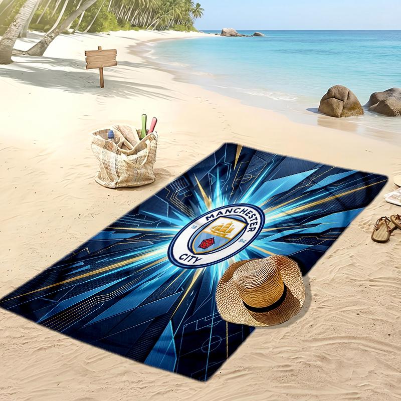 Manchester City Printed Beach Towel Quick Dry Soft TowelPortable Large Rectangular Beach Blanket for Travel Swimming Pool