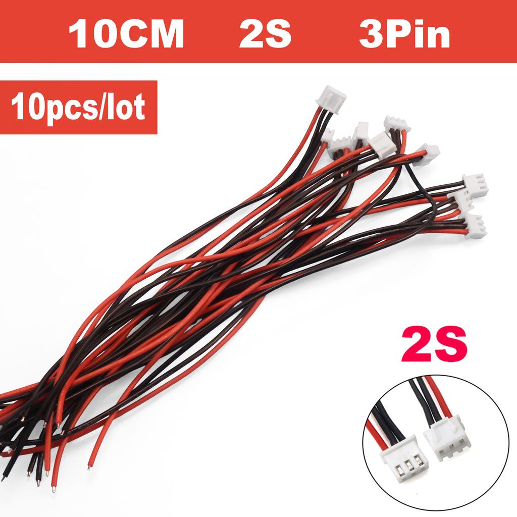 10pcs/lot 1S 2S 3S 4S 5S 6S 7S 8S Lipo Battery Balance Charger Cable IMAX B6 Connector Plug Wire 30 20 15 10cm Single Head Wire
