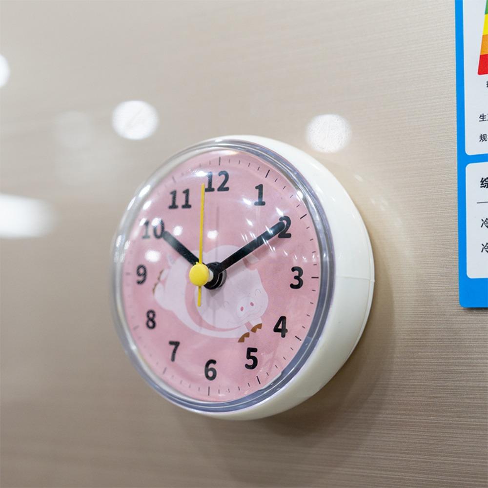 Mini Sucker Wall Clock Bathroom Anti-Fog Waterproof 7cm Kitchen Toilet Living Room Waterproof Small Quartz Table Sucker Clock