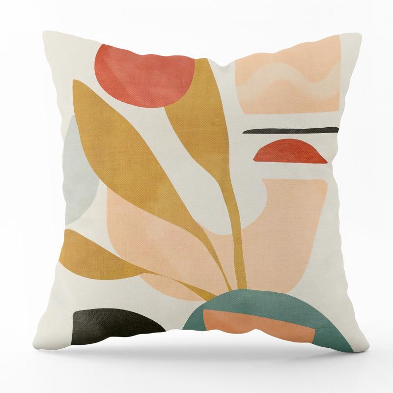 Abstract Plant Print Pattern Square Cushion Pillowcase For Home Living Room Sofa Bedroom Decoration Throw Pillow