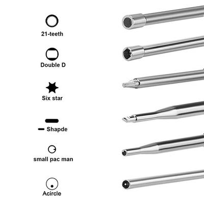 Screwdriver Carburetor Adjustment Tool Single D Double D, 7 21 Teeth Splined Hexagon Hex Socket Kit Set Stainless Steel