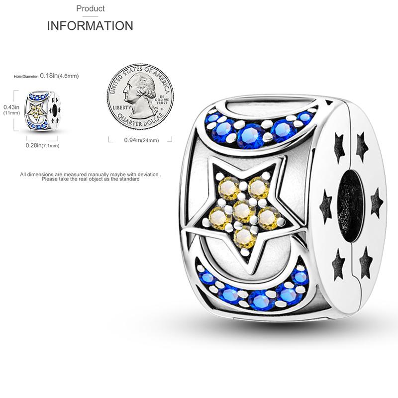 Charms Bead Copper Starlit Sky Moon Sun Earth Universe Charm Fit Bangle Bracelet Necklace Diy Jewelry