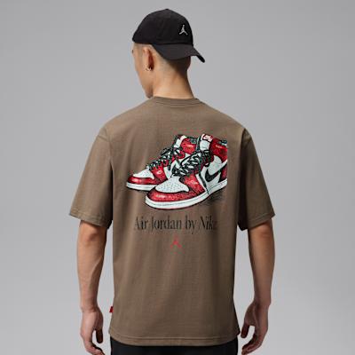 Jordan Brooklyn T Shirts Men s Light Umber Crew Neck Moderate 3XL