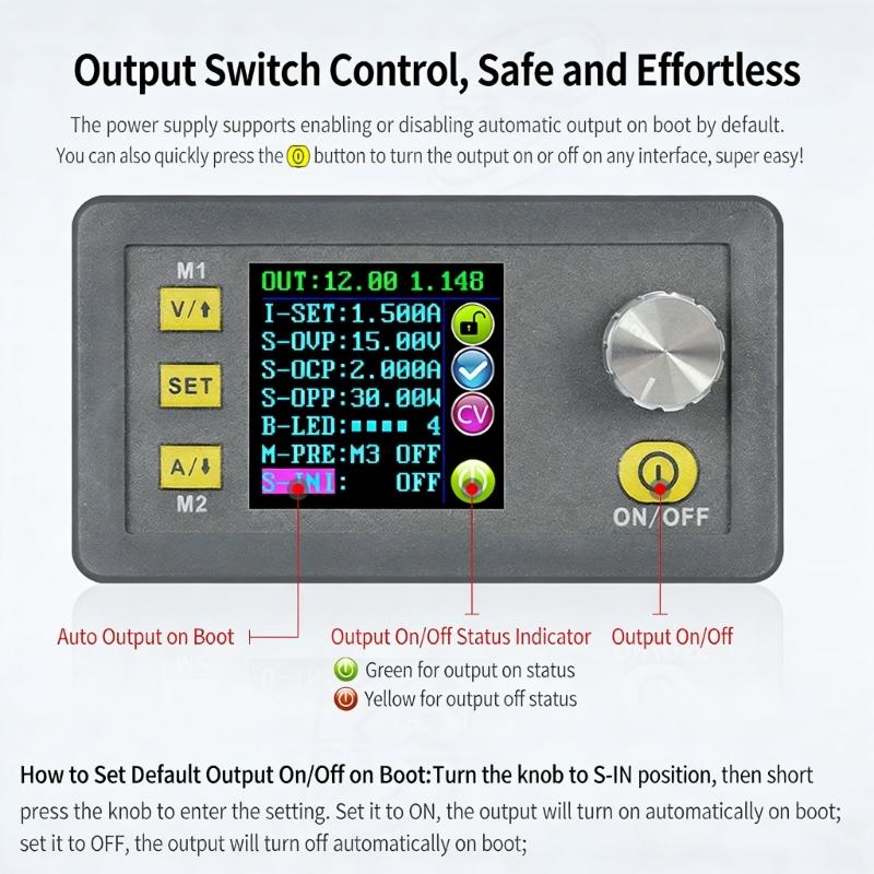 Programmable Power Supply Module 0-32V 3A 96W With Over Voltage Protections And Color LCD Screen For Lab Equipment