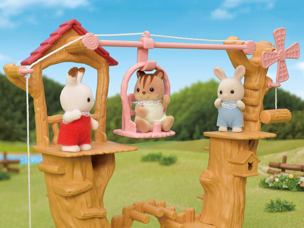 Sylvanian Families Family Trip Play Set Ropeway ST Mark Ages Sylvanian Epoch [Cute Set] (CO-64, Certified, 3+, Toy, Dollhouse, Families, Co., Ltd.)